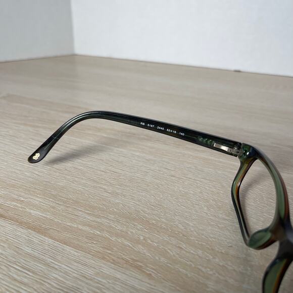 Ray-Ban RB5187 2445 Eyeglasses Brown Green Frames Only 52-16-140 - Picture 4 of 8